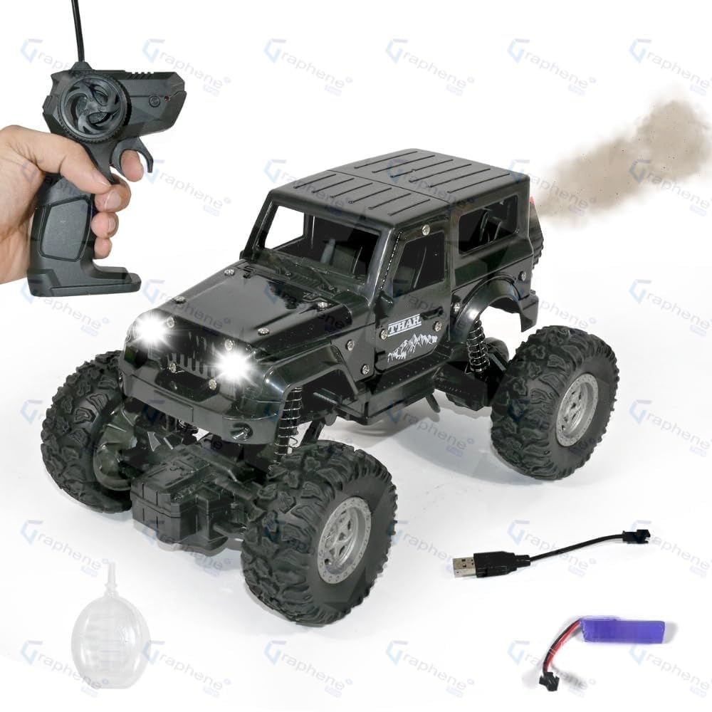 See full amazon price history chart for GRAPHENE Remote Control Car for Kids with Water Mist Smoke Effect Off Roader Rechargeable Rock Crawler Climbing Vehicle High Speed 4 * 4 Thar Toy Monster Truck for Boys and Girls Multicolor GRAPHENE Remote Control Car for Kids with Water Mist Smoke Effect Off Roader Rechargeable Rock Crawler Climbing Vehicle High Speed 4 * 4 Thar Toy Monster Truck for Boys and Girls Multicolor (B0D6Y6KWD4) Amazon Price History, Amazon Price Tracker