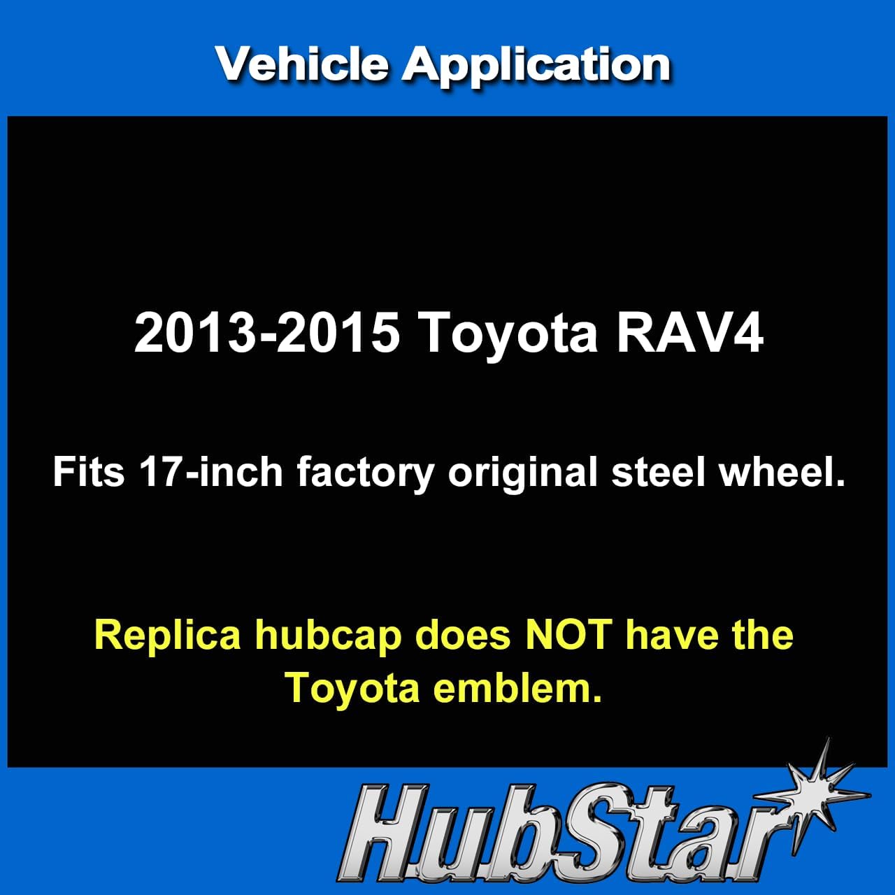 Hubcap Replacement for Toyota Rav4 2013-2015, 17-inch Wheel Cover, Silver, 1 Piece