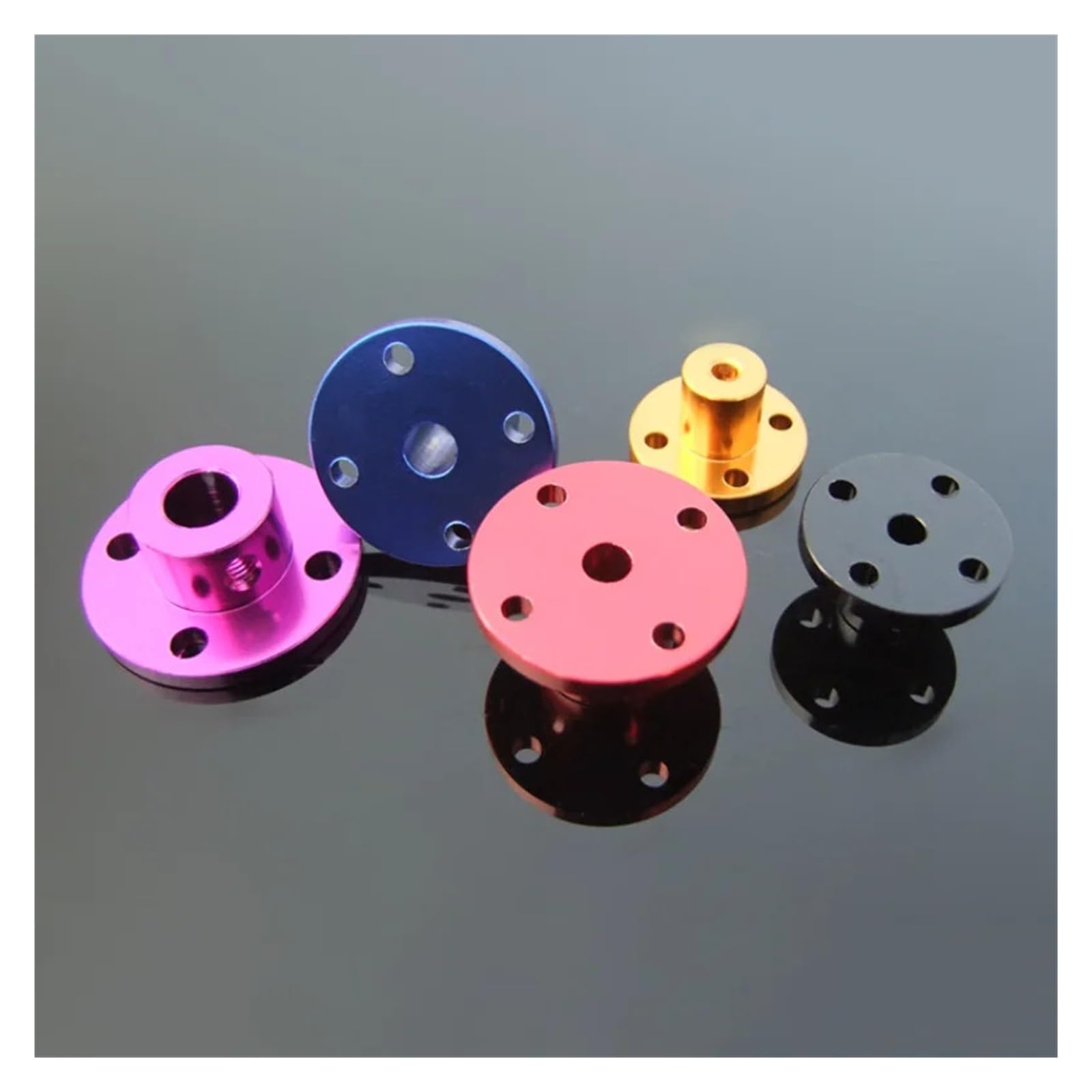 Acoplamiento de brida de aleación de aluminio de 3 mm/4 mm/5 mm/6 mm/8 mm para conector de soporte de eje guía del motor (4 mm (dorado), 1 unidad
