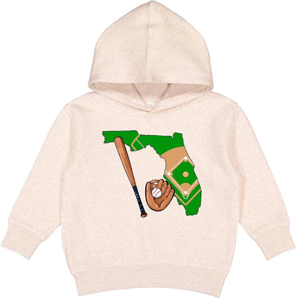 inktastic Florida Baseball Diamond with Bat and Glove Toddler Hoodie