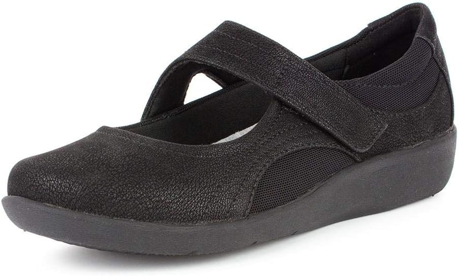 Clarks Women's Sillian Bella Closed-Toe, Black, 8