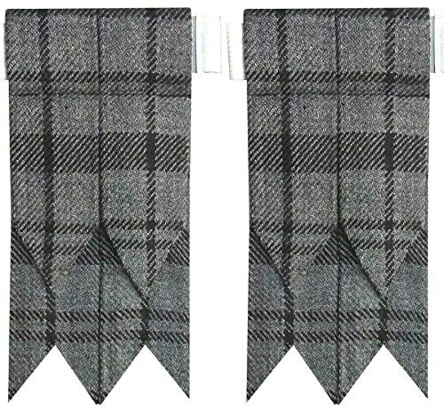 AAR Tartans Kilt Flashes with Heavy Buckle Elastic Adjusters Fit