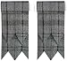 New Solid Plain Black, Royal Stewart Tartan Many More Kilt Flashes Multi Colors (Hamilton Grey)