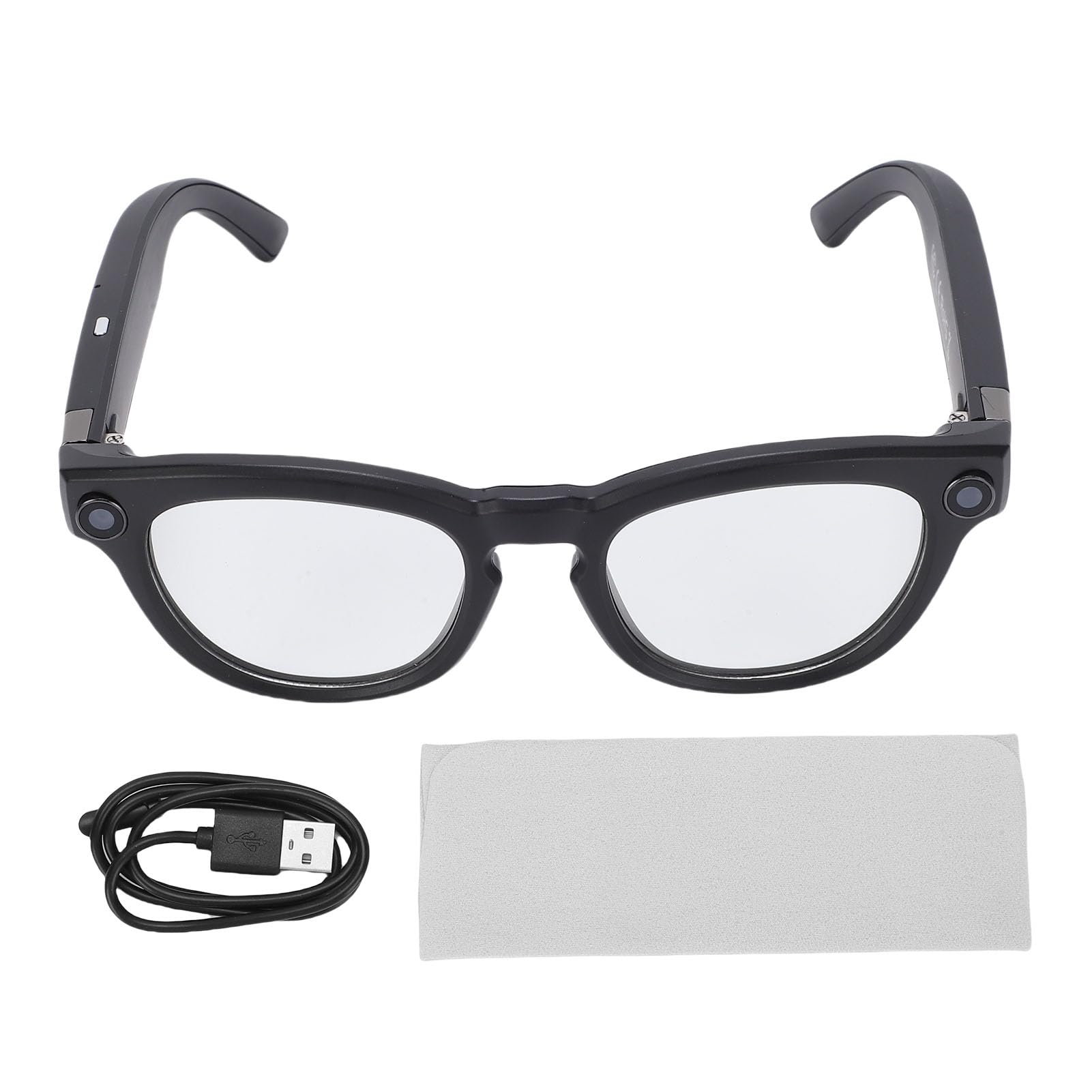 Dpofirs AI Smart Glasses, con Fotocamera da 8 MP, Chiamata Musicale Bluetooth, Traduzione in Tempo Reale, Registrazione Video 4K, Lenti Che Cambiano Colore