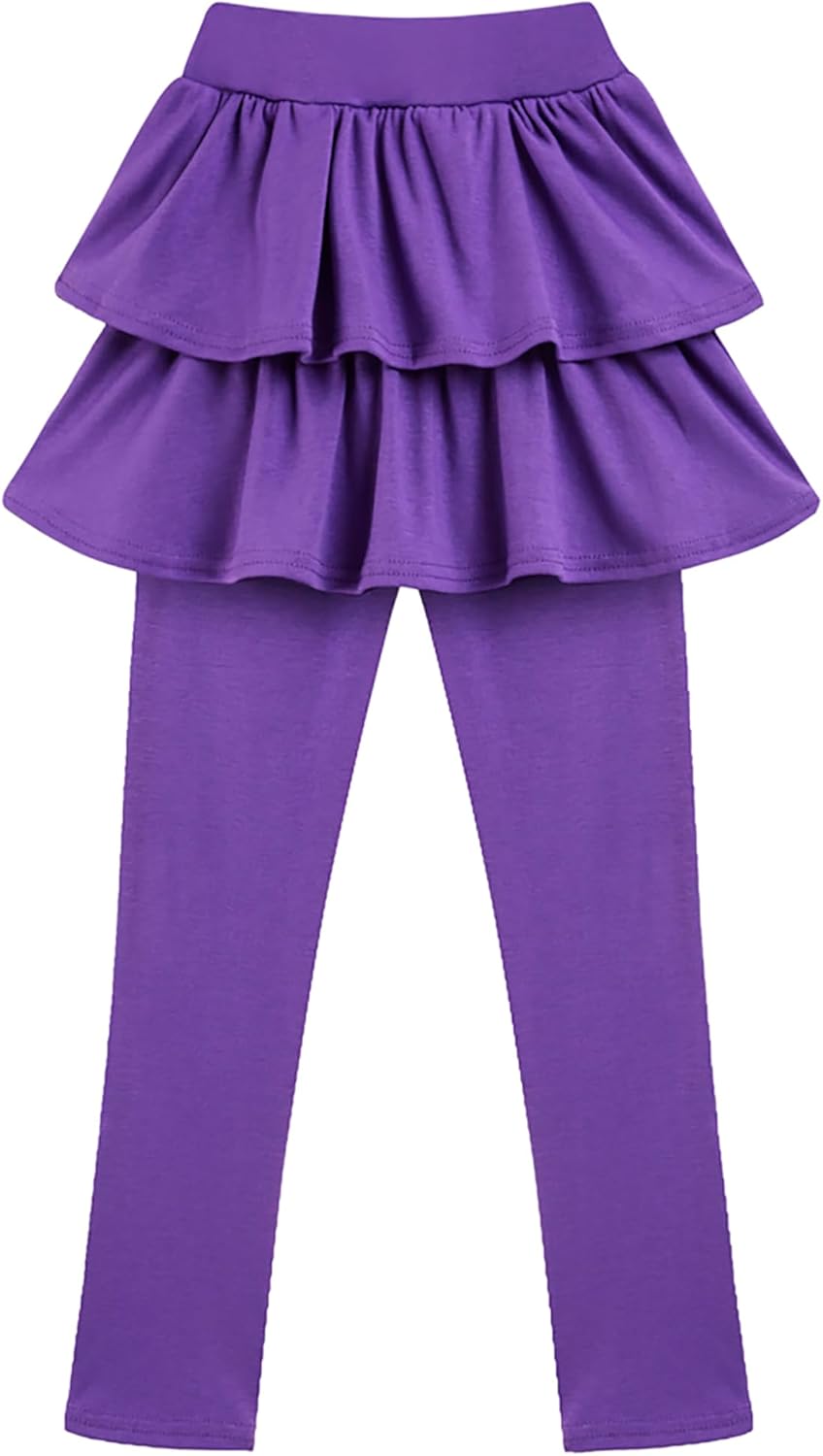 Girls School Uniform Pants Leggings with Skirts Stretch Warm Jegging 4-12 Years - Image 8