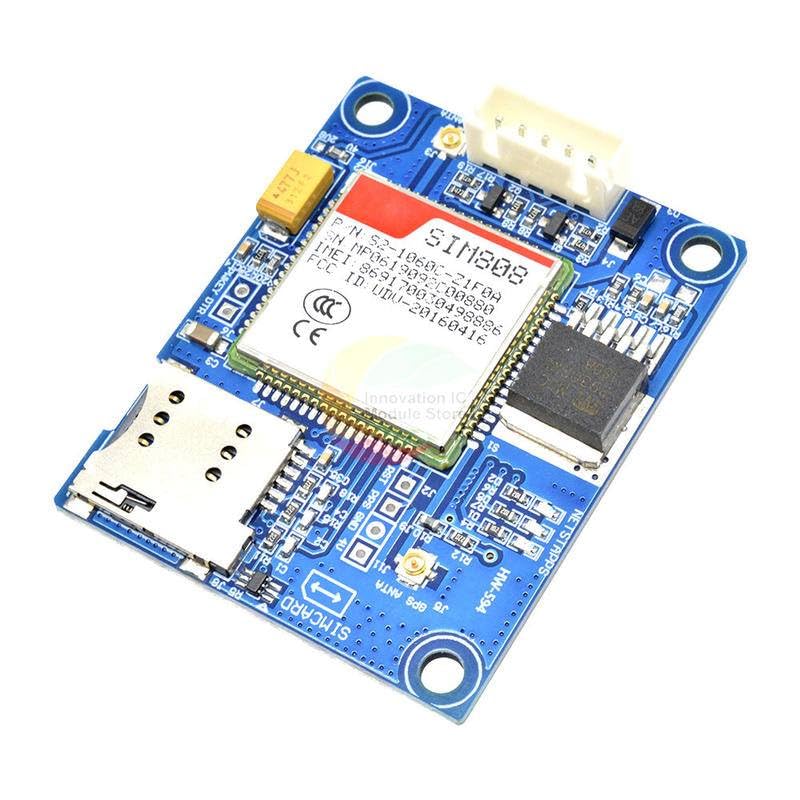 Angle view of the SIM808/SIM868 module showing SIM card slot