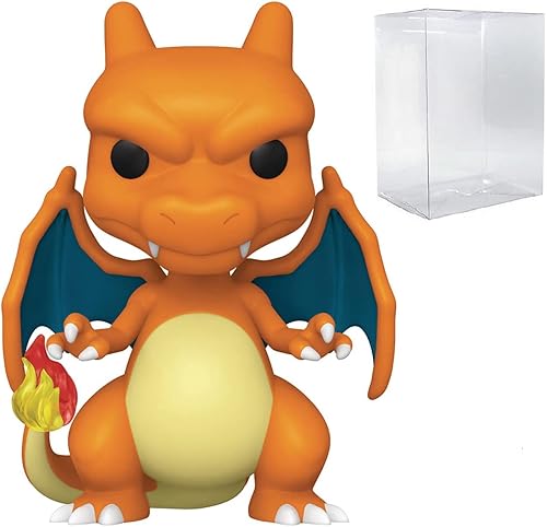 Pokemon Charizard Pop! Figura de vinilo (paquete con funda protectora compatible con Pop Box), multicolor, 3.75 pulgadas