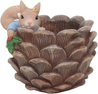 Hemoton Hoog kwaliteit Vaso de flores suculentas de esquilo Vaso de plantas de resina micro paisagem vaso de flores