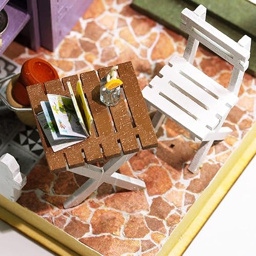Miniatura 4 de eveseed Kit de casa de muñecas en miniatura para casa de muñecas, habitación creativa con muebles, regalo de manualidades