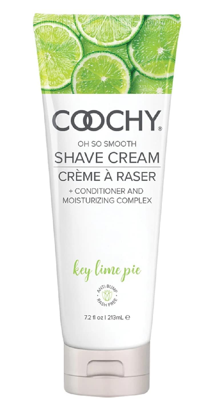 Coochy Shave Cream - Moisturizing Shave Lotion - Gentle Intimate Shaving Cream - For Bikini Area, Underarms, Legs & More - Rash-Free, Hydrating Formula - Key Lime Pie, 7.2 oz