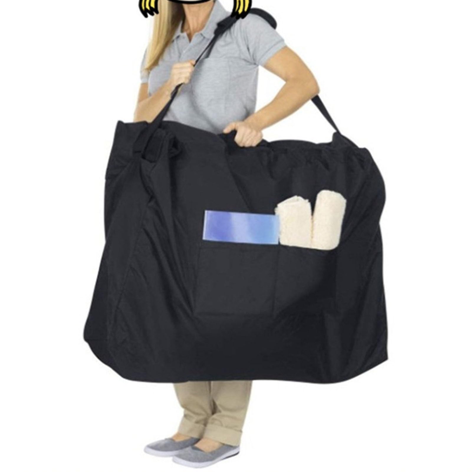Generico Borsa per Sedia a rotelle Borsa da Viaggio Pieghevole Impermeabile per deambulatori Rollator, Borsa per Schienale Sedia a rotelle, Accessori per Sedia a rotelle(89 * 24 * 66cm)