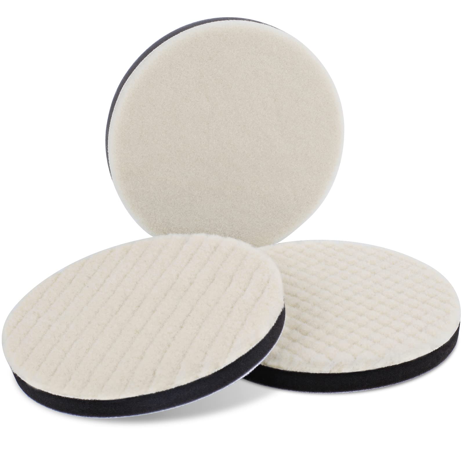 Amazon.co.jp: ポリッシャー バフ 125mm 荒中細3個セット ウールバフ