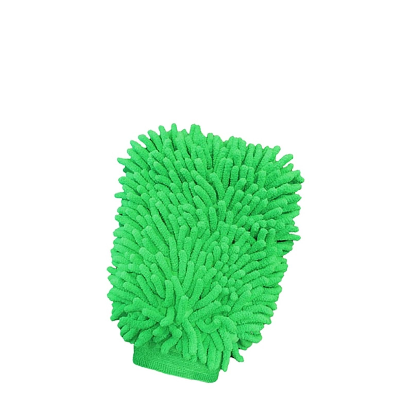 WWYYZAYC Car Wash Gloves, Fiber Thick Double-sided Chenille, Sponge, Cleaning Tool(1Pc Green)