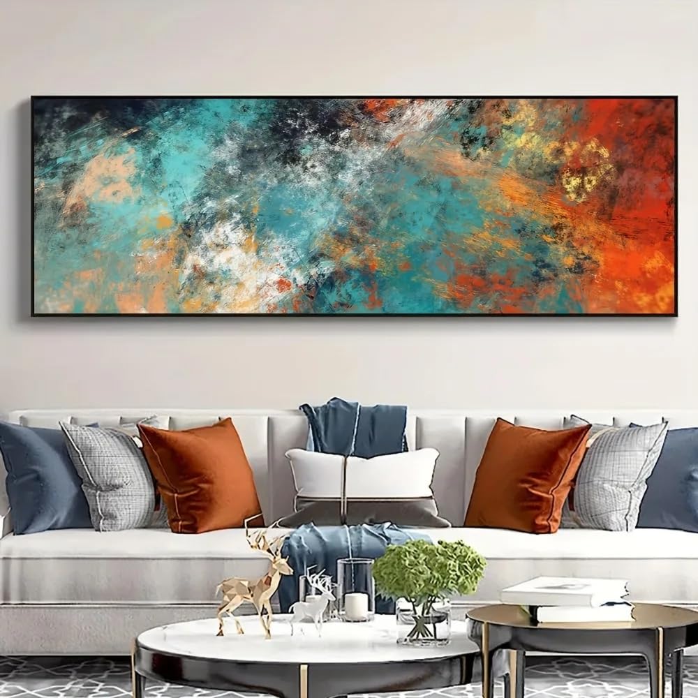 SDVIB Modern Canvas Poster Abstract Color Cloud Painting Canvas Wall Art Prints Painting for Bedroom Home Dormitory Decor(50x150cm/Frameless)