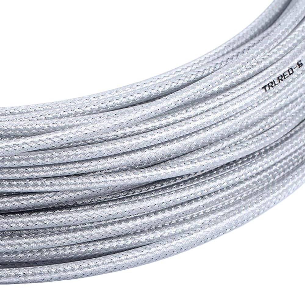 Bicycle Brake line, Steel Weaving Bicycle Brake Shift Cable Housing 3.0m 5mm Multicolor for MTB Road Bike(Shifting Silver)