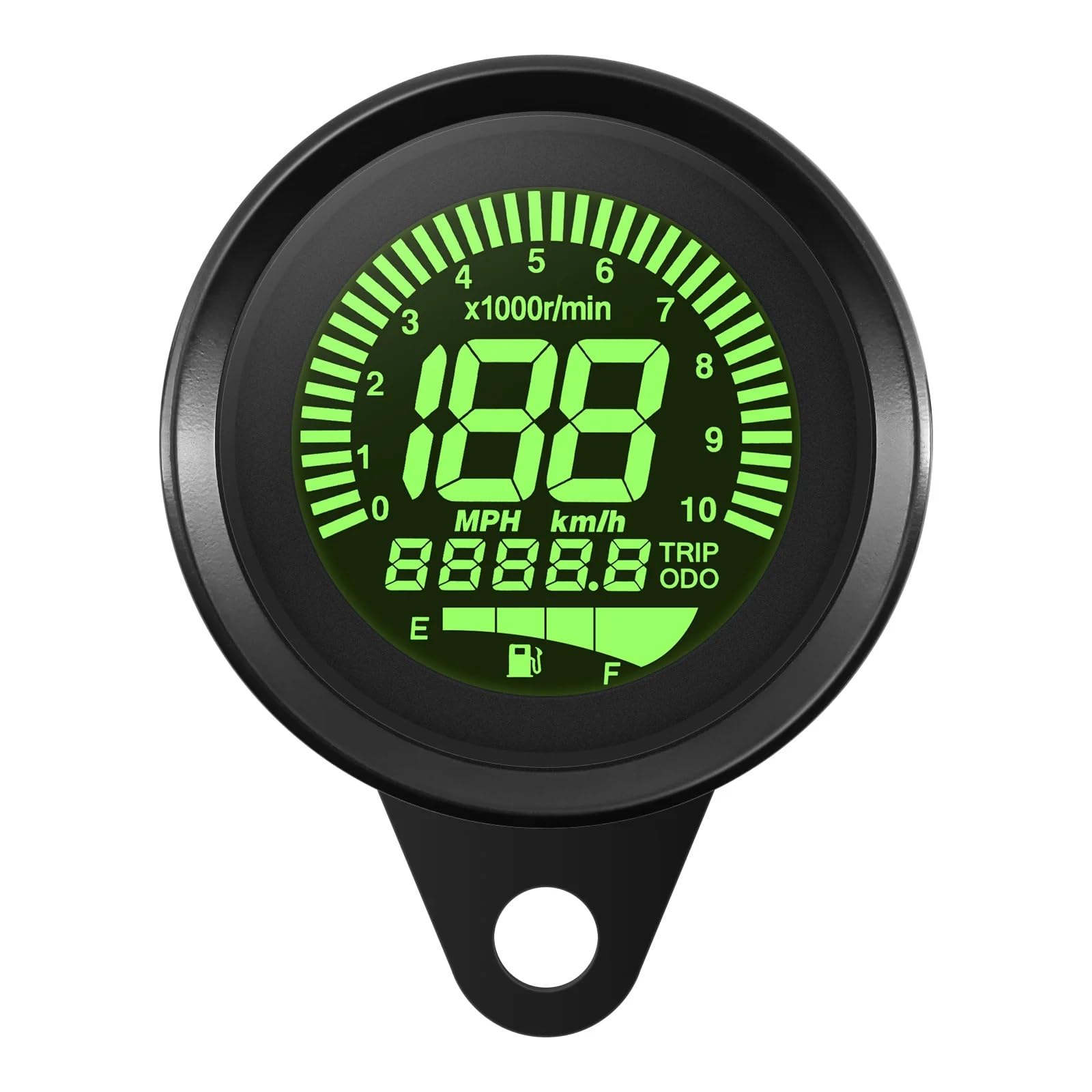 Contachilometri 7 Colore Retroilluminazione Moto Tachimetro Strumento Digitale Scooter ATV Cruscotto RPM Velocità Olio Misuratori Per 12V