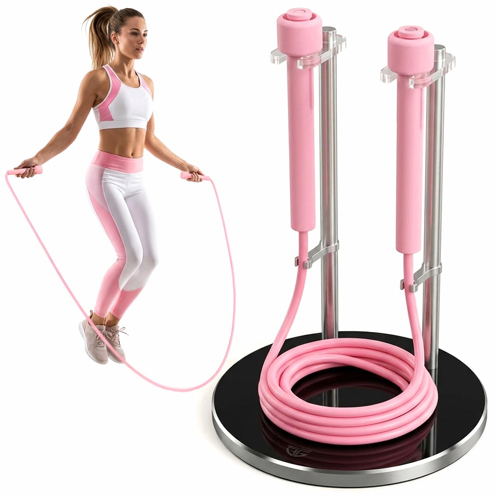 Skipping-Rope Jump Skipping Rope for Men Women Weight Loss Kids Girls Children Adult - Best in Fitness Sports Exercise Workout (Pink)-image-16