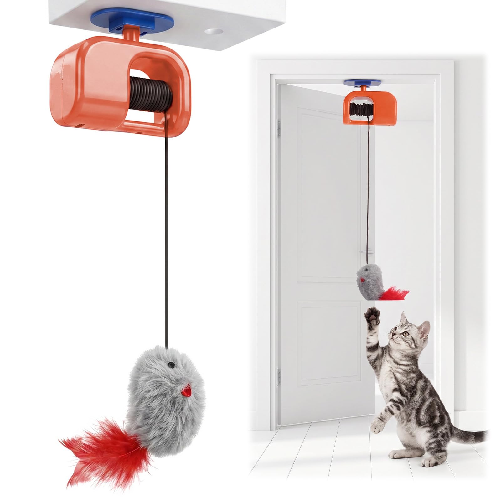 Interactive Cat Toys For Indoor, Portable Electric Cat Enrichment Toy