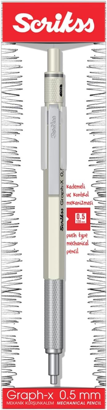 Scrikss Office Graphx Mechanical Pencil White 0.5 Mm