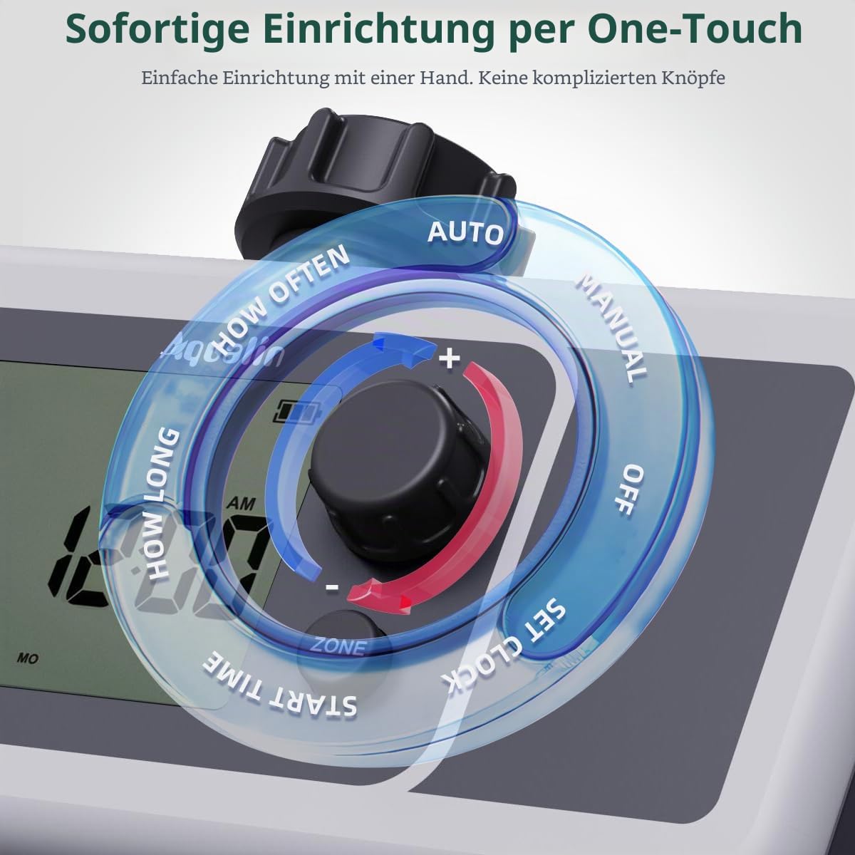 4-Auslass-Wasser-Timer, automatischer Bewässerungsschlauch-Sprinkler-Timer, 4-Zonen-programmierbare Gartenbewässerungssystem-Controller