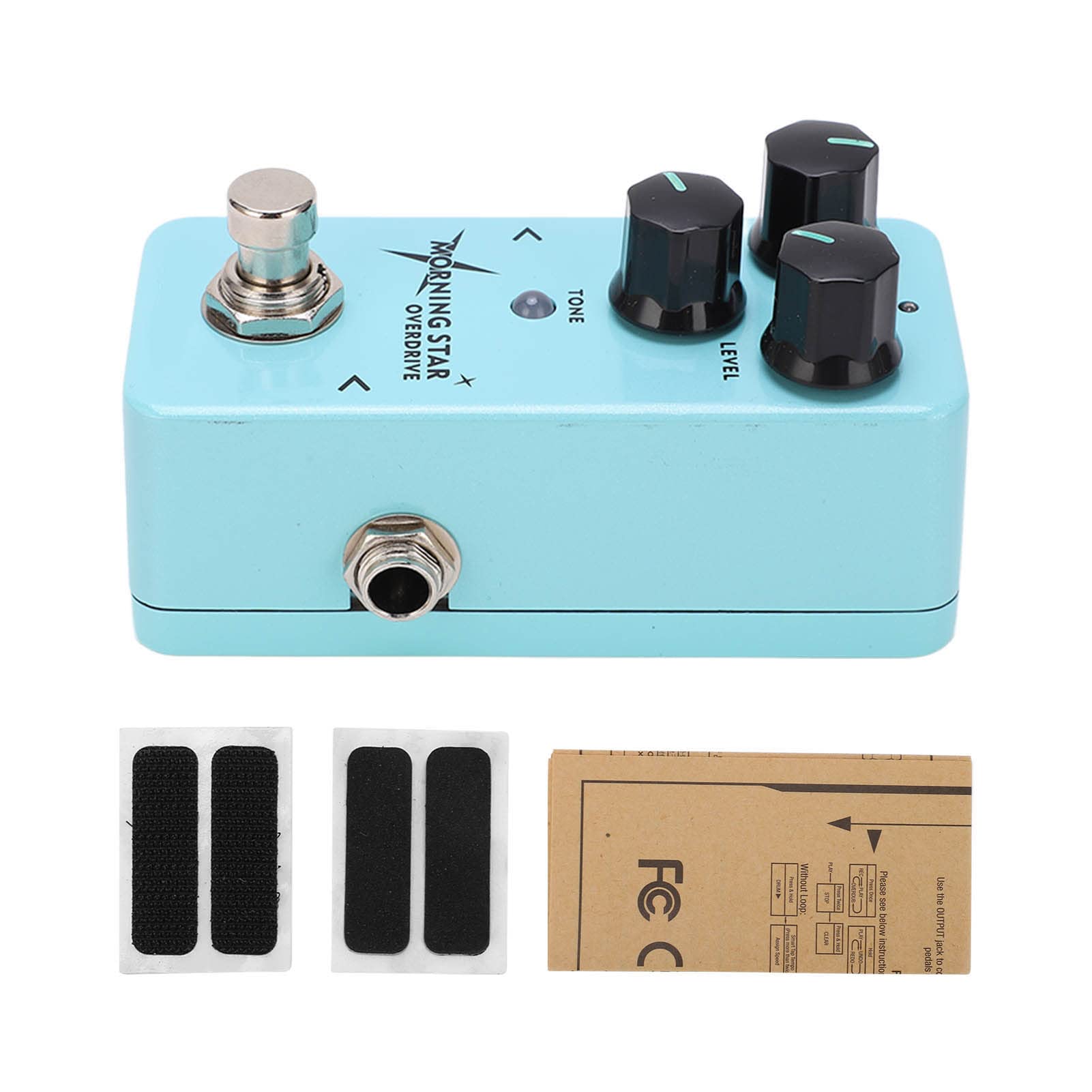 Mini Analogowy pedał Efektów Gitarowych z Przesterem Lake Blue Metal Shell Łatwe Przełączanie dla Gitarzystów