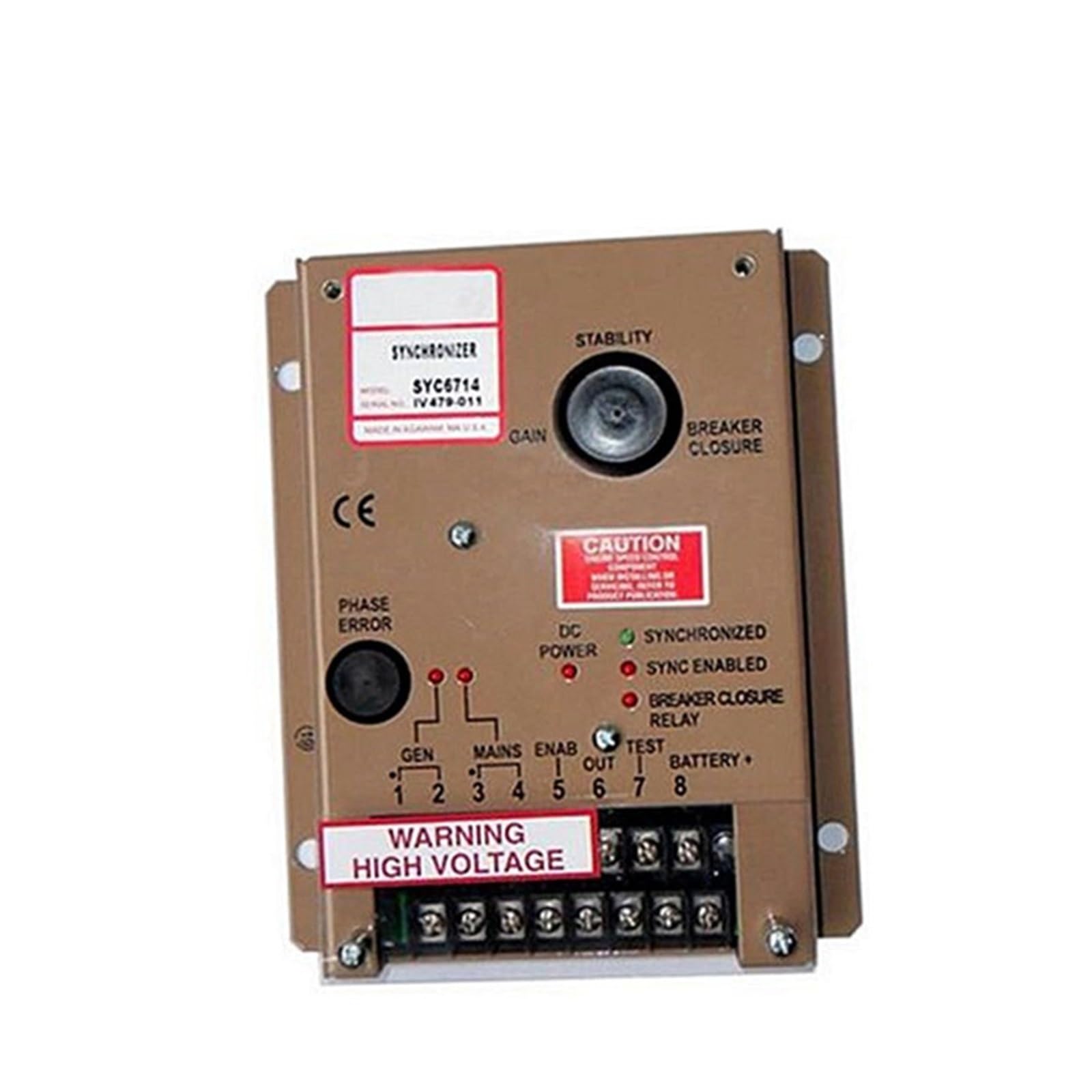 Generator Speed Control Módulo Controlador electrónico del regulador de Velocidad de la Unidad de Control del sincronizador SYC6714