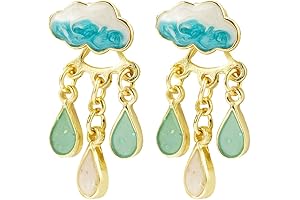 Cloud Earrings for Women Rain Drop Earrings Weather Raindrop Dangle Earrings Party Gifts