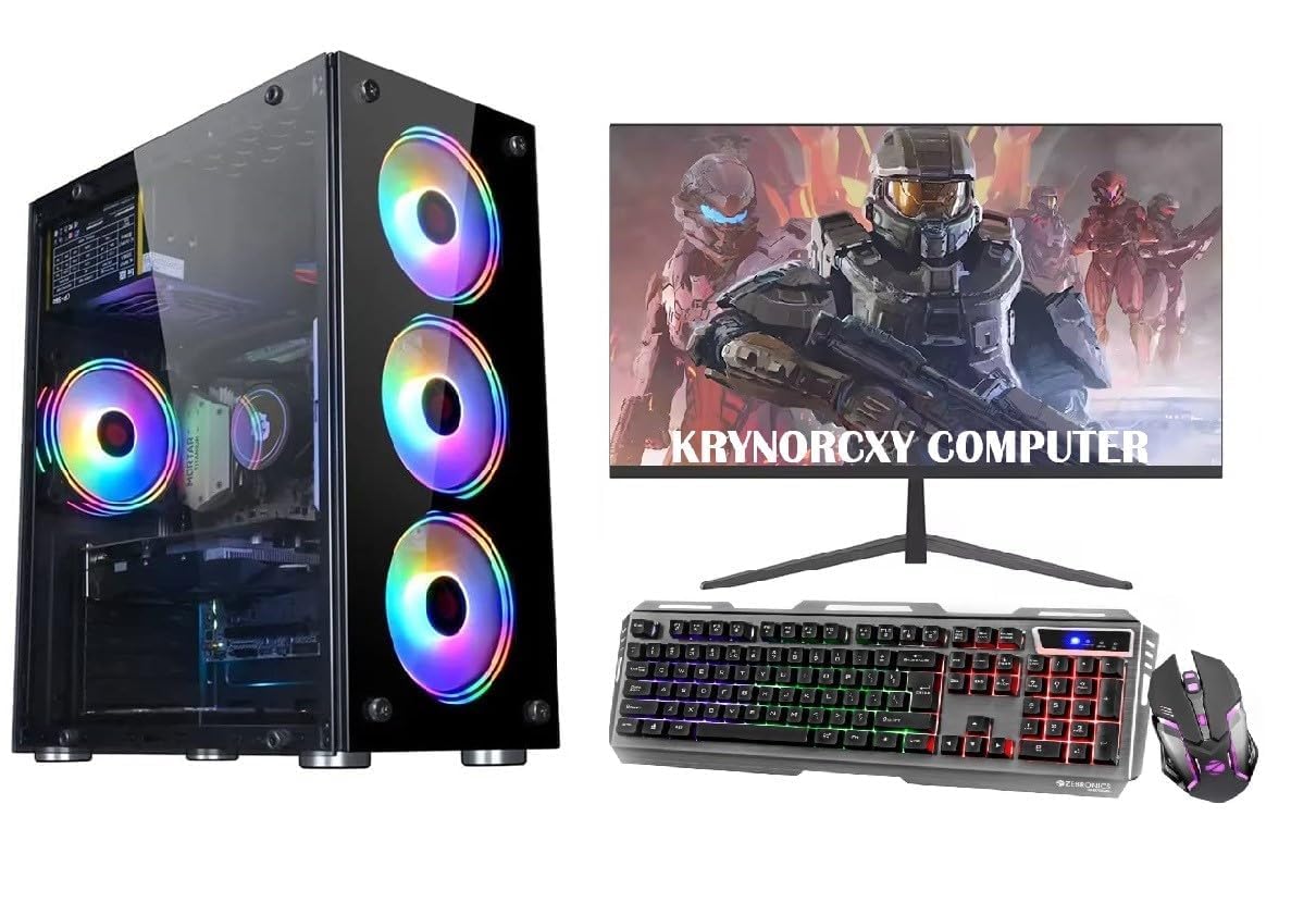 KRYNORCXY® Desktop Computer PC with i7 2600 Processor, SSD Storage, HD Graphics 2000, 19 Inch LED Monitor, RGB Keyboard & Mouse, 4 RGB Fan Cabinet, WiFi, Windows 11 Pro (8GB RAM/256GB SSD)-image-42