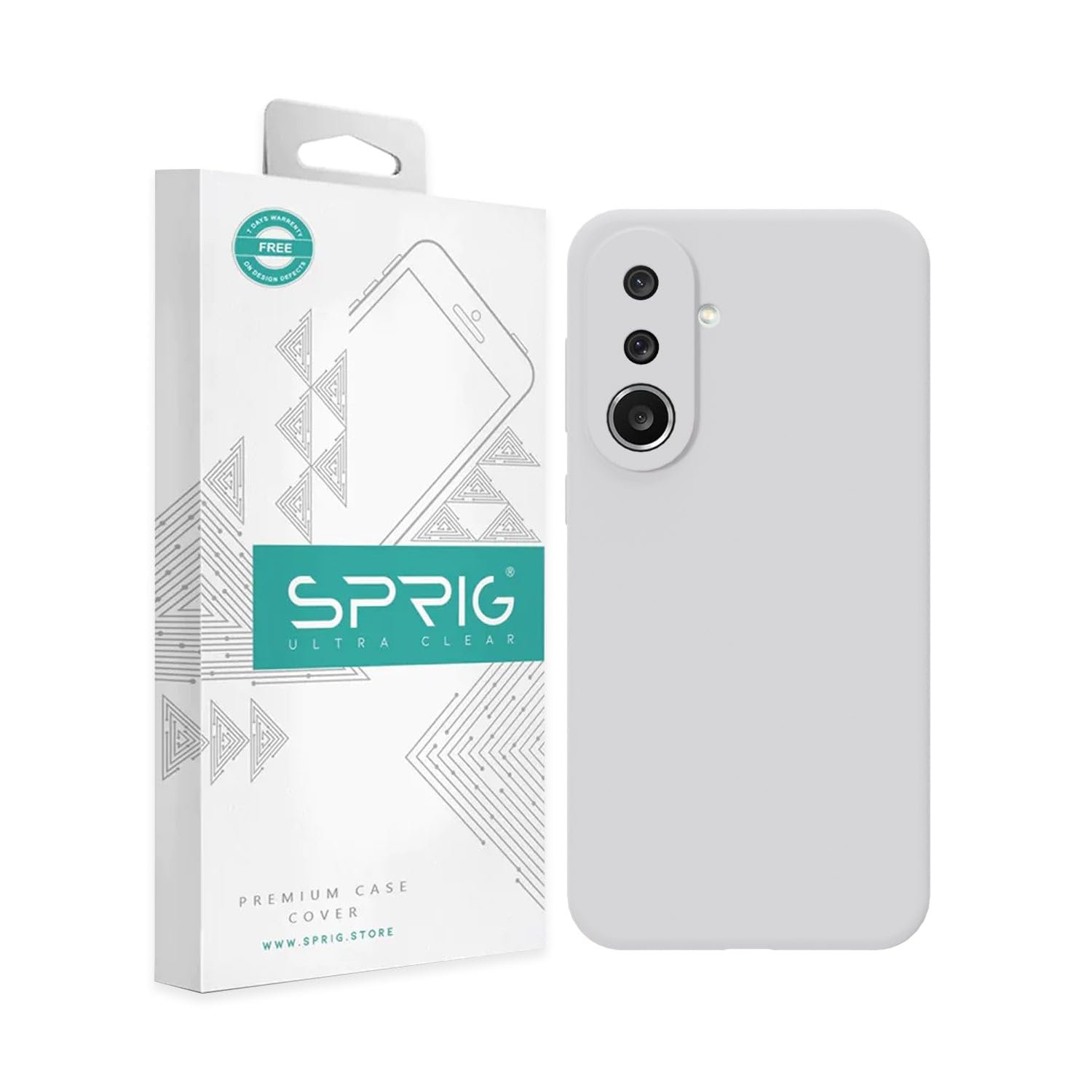 Compatible with Samsung Galaxy F56 Premium SilkTone Back Cover Drop Tested Shock Proof Mobile Case for Men, Women, Boys and Girls with Camera Protection (White)