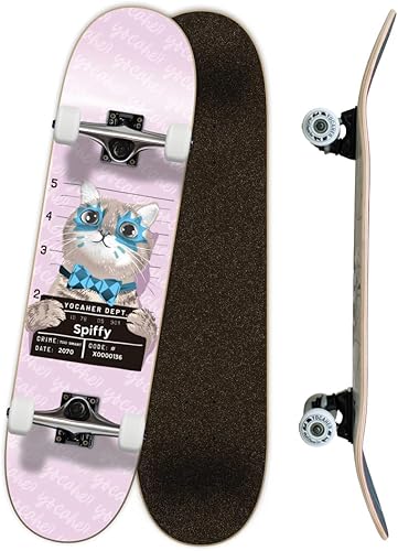 Miniatura 1 de Yocaher Patinetas de 31 x 775 pulgadas o 825 pulgadas o patineta Cruiser con tabla de patinaje de arce canadiense profesional ABEC-9 rodamiento de