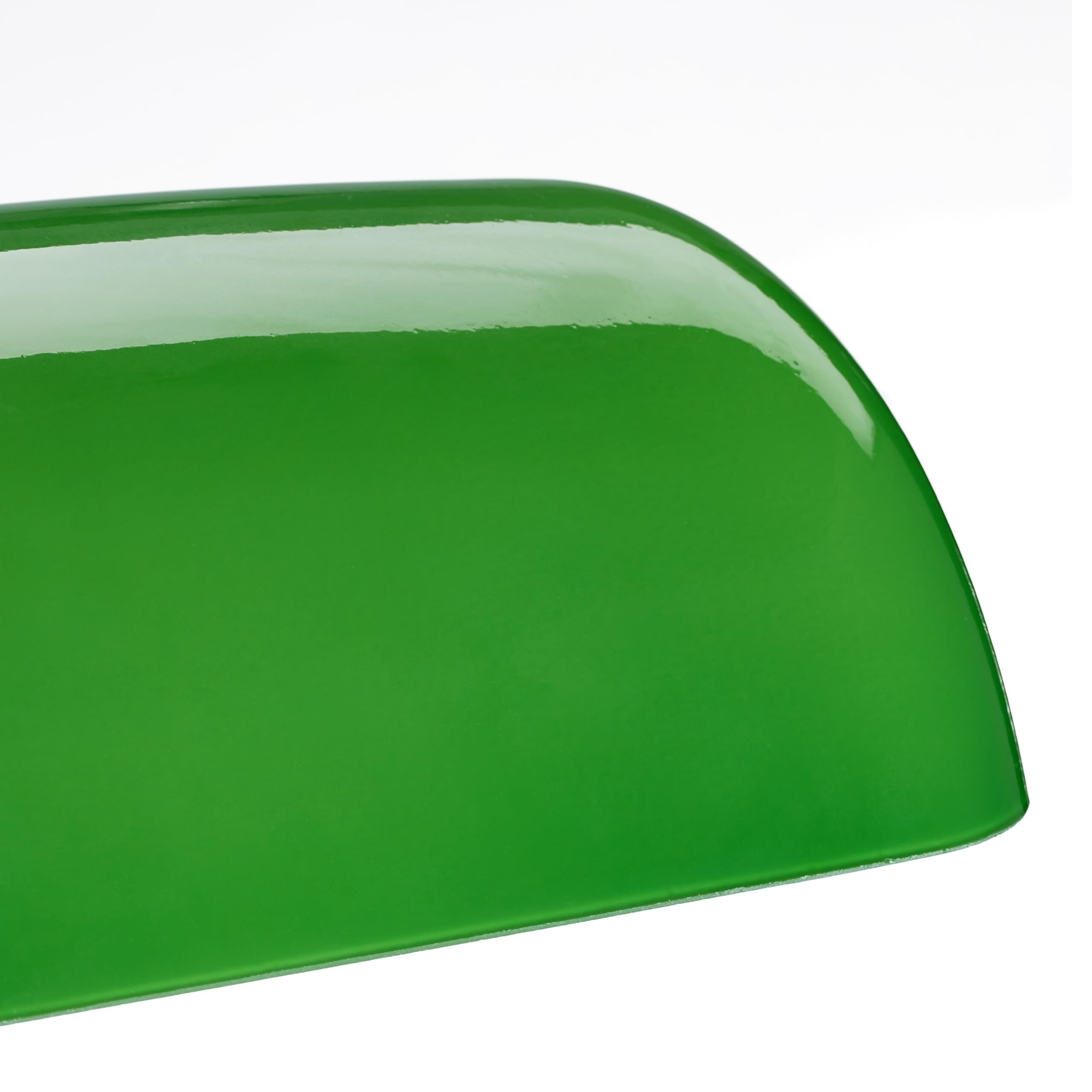Relaxdays Abat-Jour de Rechange pour Lampe de banquier, Verre, HxLxP : env. 7,5 x 22,5 x 13,5 cm, Vert