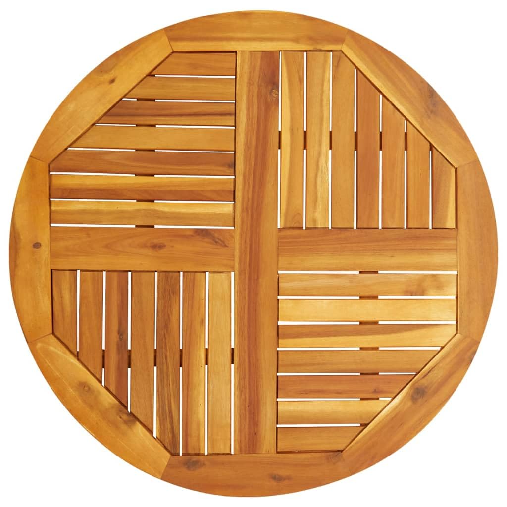 vidaXL Piano per Tavolo Ø80x2,2 cm Rotondo in Legno Massello di Acacia, Piano del Tavolo, Piano del Tavolo in Legno, Bordo di Ricambio