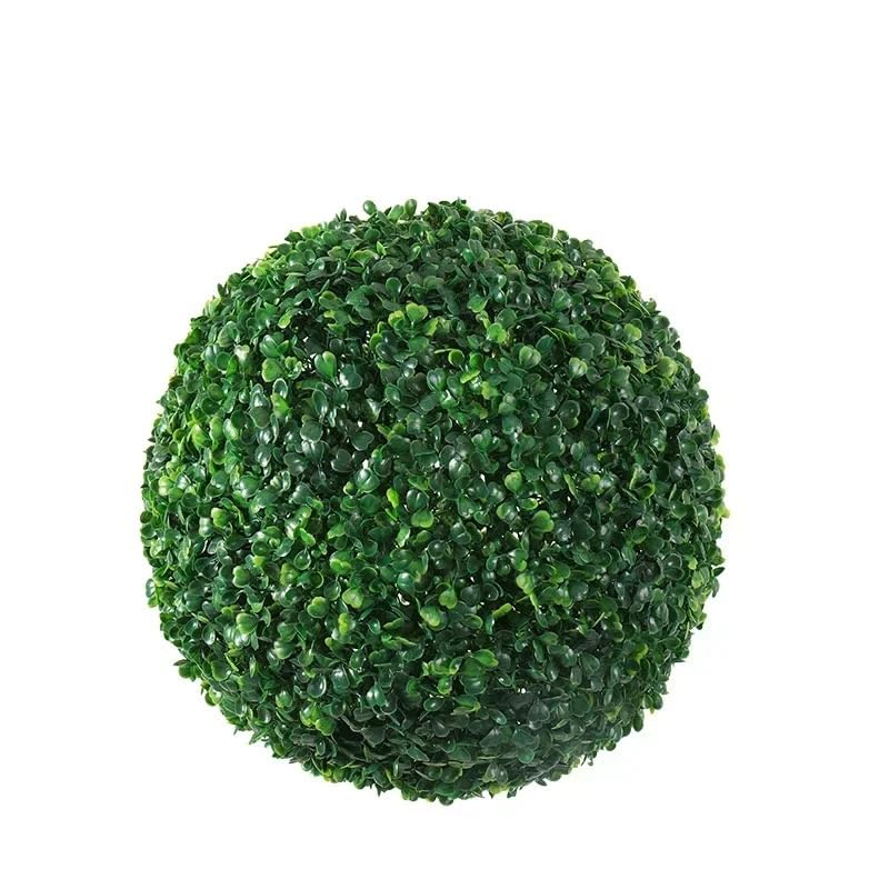 YMYGCC 15-50cm artificial green plant grass ball simulated boxwood decorative ball balcony courtyard garden wedding home decoration(36cm)