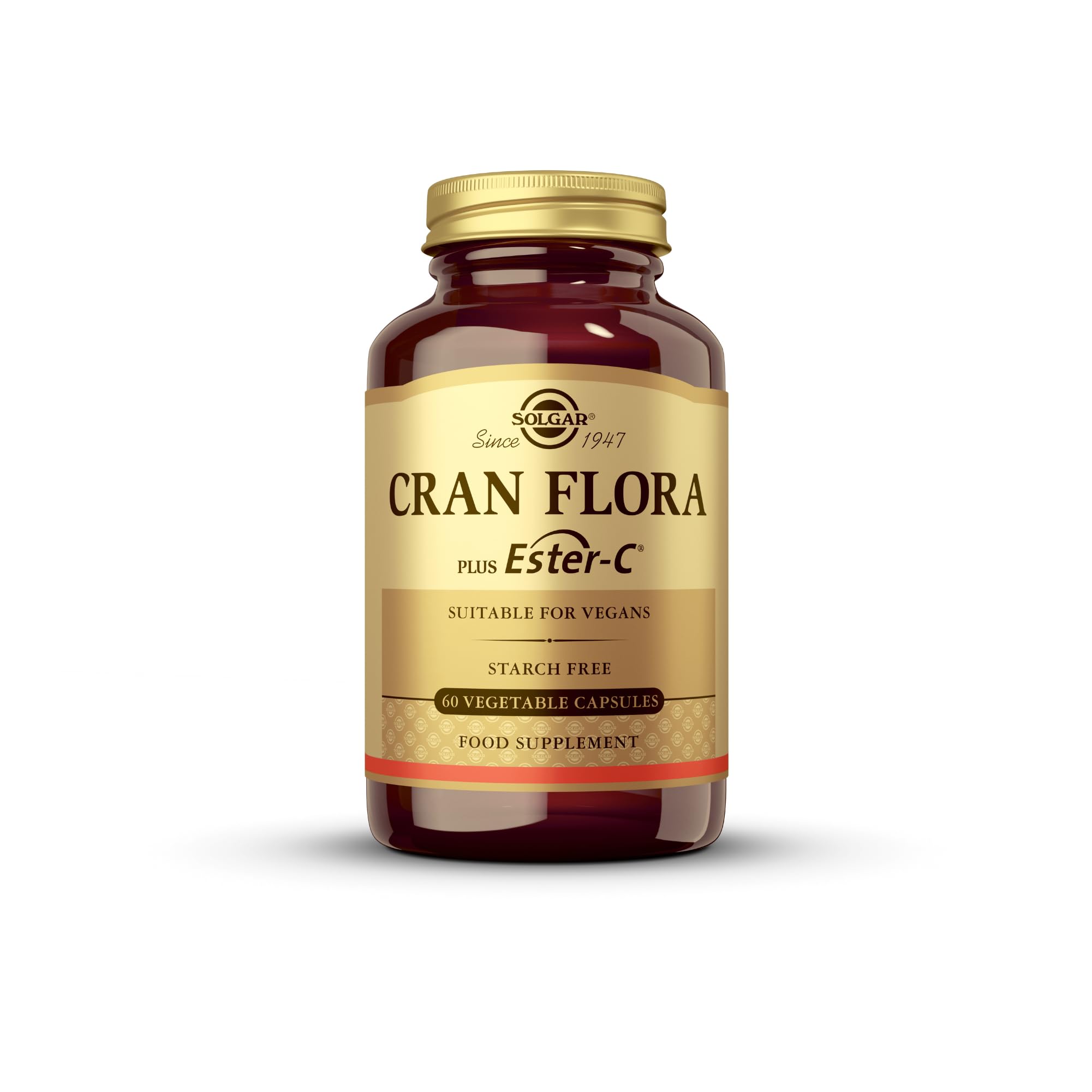 Solgar Cran Flora Arándano Rojo Cápsulas Vegetales - Envase De, 60 tabletas