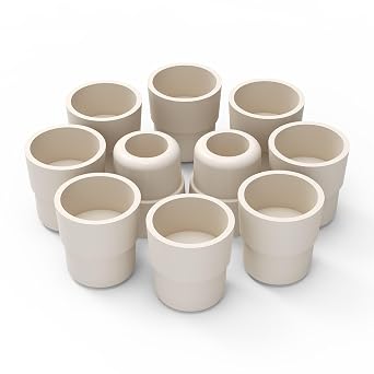 XCD Rubber Stopper, #24 Natural Rubber Sleeve-Type Septum Fits 14/20 Outer Joint Lab Glassware, Pack of 10