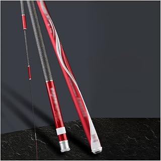 XTJS56QB Agua Salada y Dulce Caña de Pescar de Carbono Ultraligera y ultradura 5H28, caña de Pescar Ajustable, Juego de caña de Pescar Manual Accesorios(5.7m)