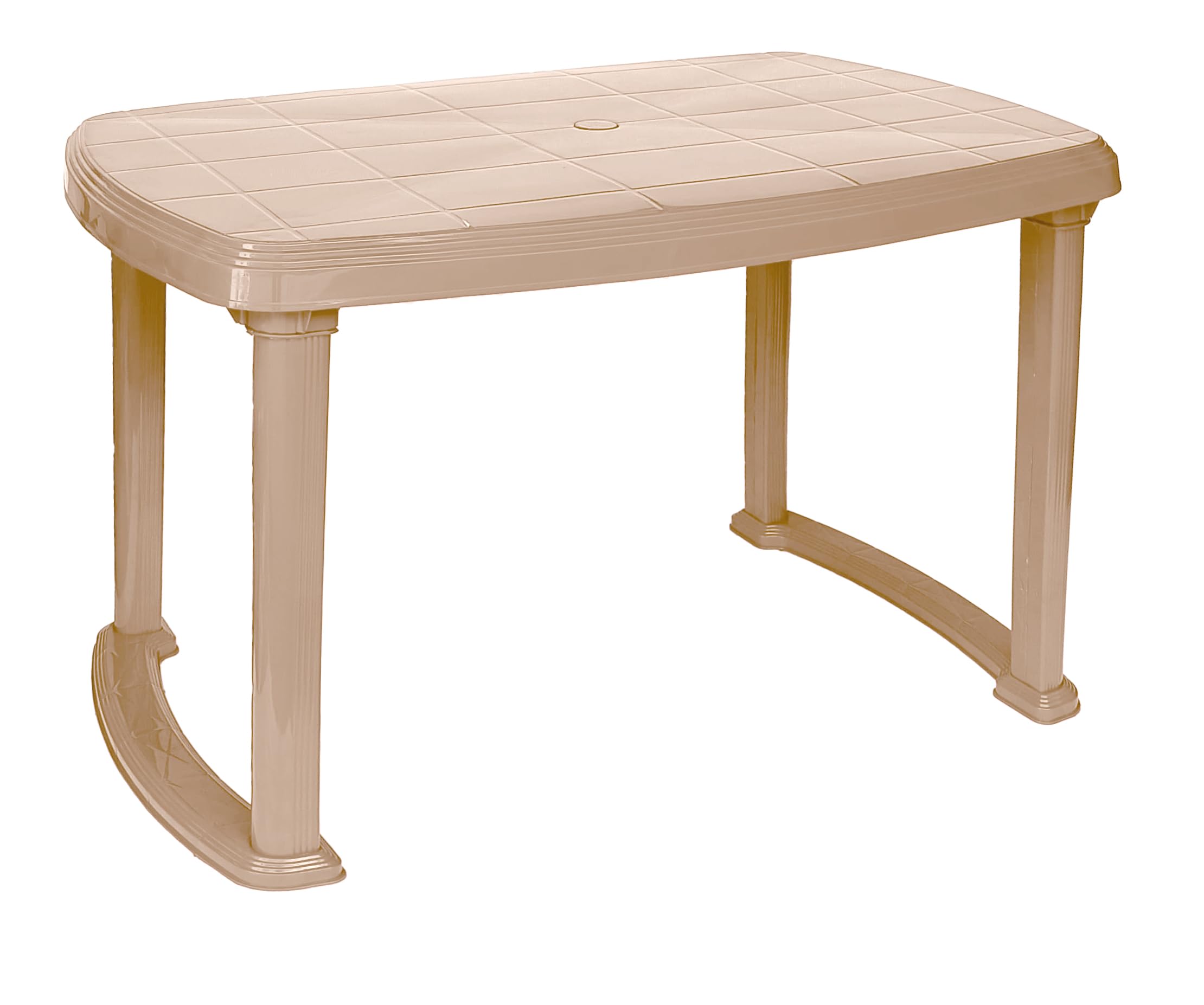 EASYDAY Arjun Plastic Rectangular Dining Table for Restaurant,Home,Study,Cafe| 100% Virgin 4 Seater Plastic Dining Table/Multipurpose Table for Indoor & Outdoor Use/Glossy Finish Table(Marble Beige)-image-19