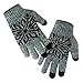 LETHMIK Kids Winter Knit Gloves Children Wool Lined Warm Glove with Touchscreen Tech