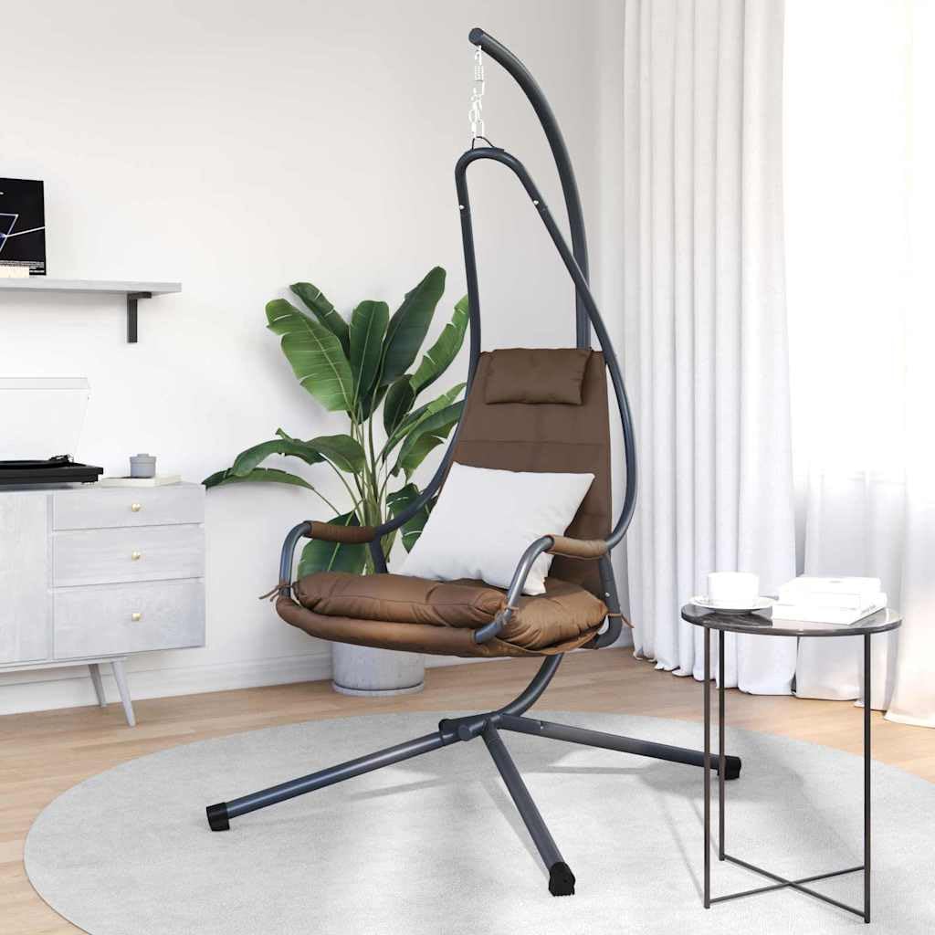 Genérico Silla Huevo Colgante Manual Café 94 x 107 x 196,5 cm Acero,Casa y jardín,Jardín,Artículos de Exterior,Balancines de jardín,Marrón,42003854