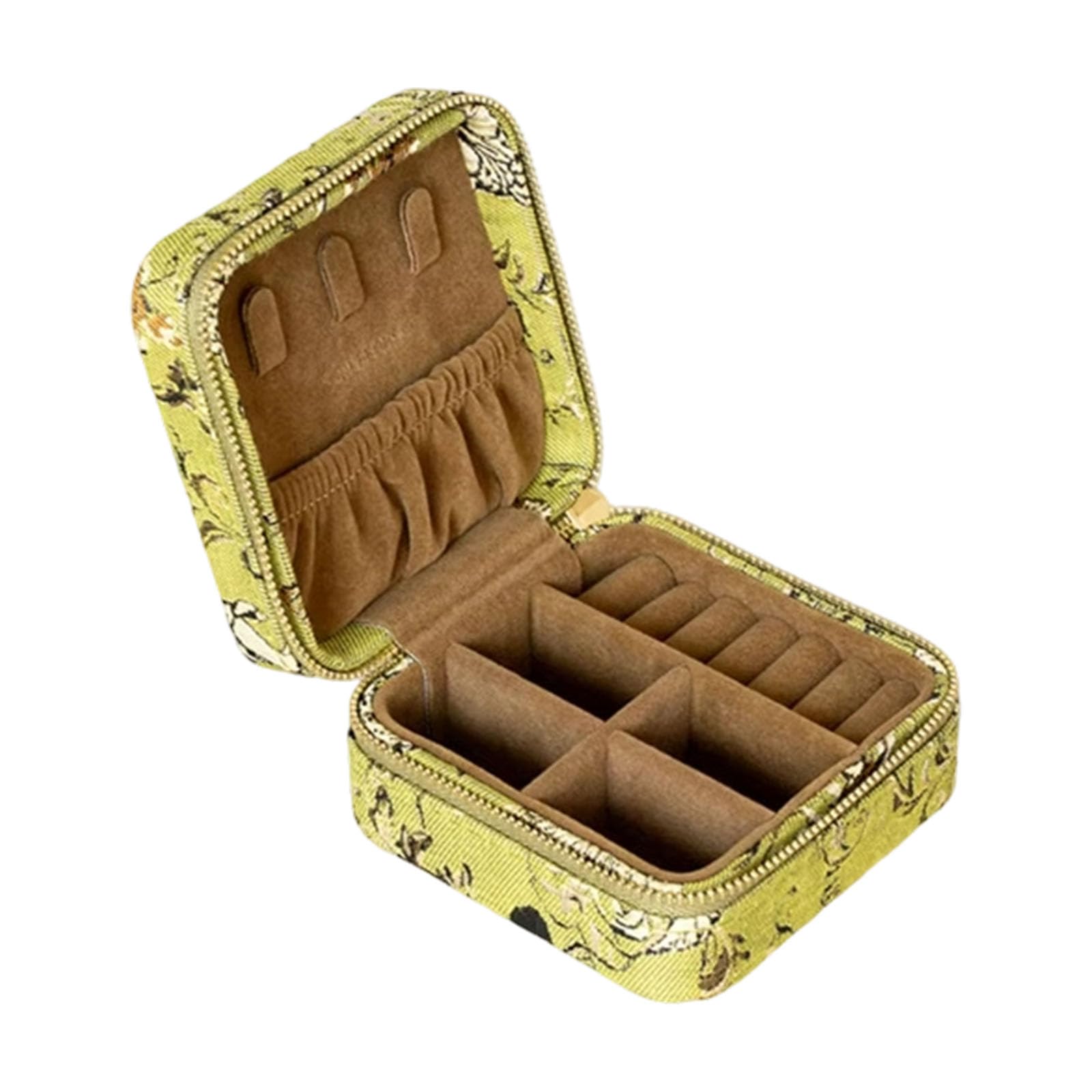 Bbajszx Fashionable Jewelry Storage Container Portable Fabric Clutch with Protective Lining Suitable for Daily Use or Trips Jewelry Bag for Travel