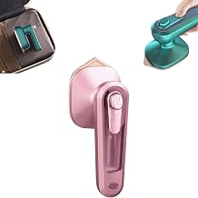 Professional Micro Steam Iron - Micro Steam Iron Portable Travel Mini Clothes Steamer Cordless - Portable Handheld Irons for Dry & Wet Ironing - for Home Travel Business, New (Pink)