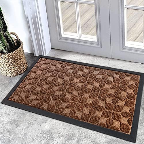 Finchitty Front Door At Outdoor Entrance, Heavy Duty Durable Rubber Doorat, Water Absorbent