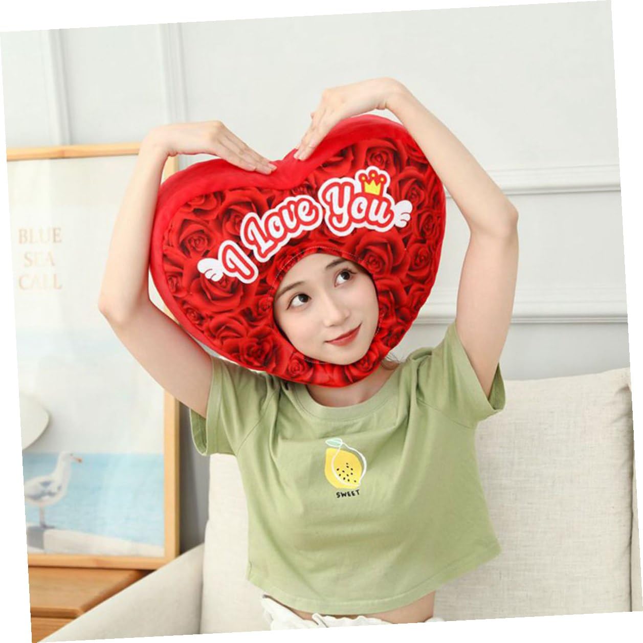 Healifty Sombrero de Peluche con Diseño de Corazón Rosa para San Valentín Accesorio de Disfraz Adorable y Cómodo para Parejas como Complemento Fotográfico Fiestas Festivales rol Románticos