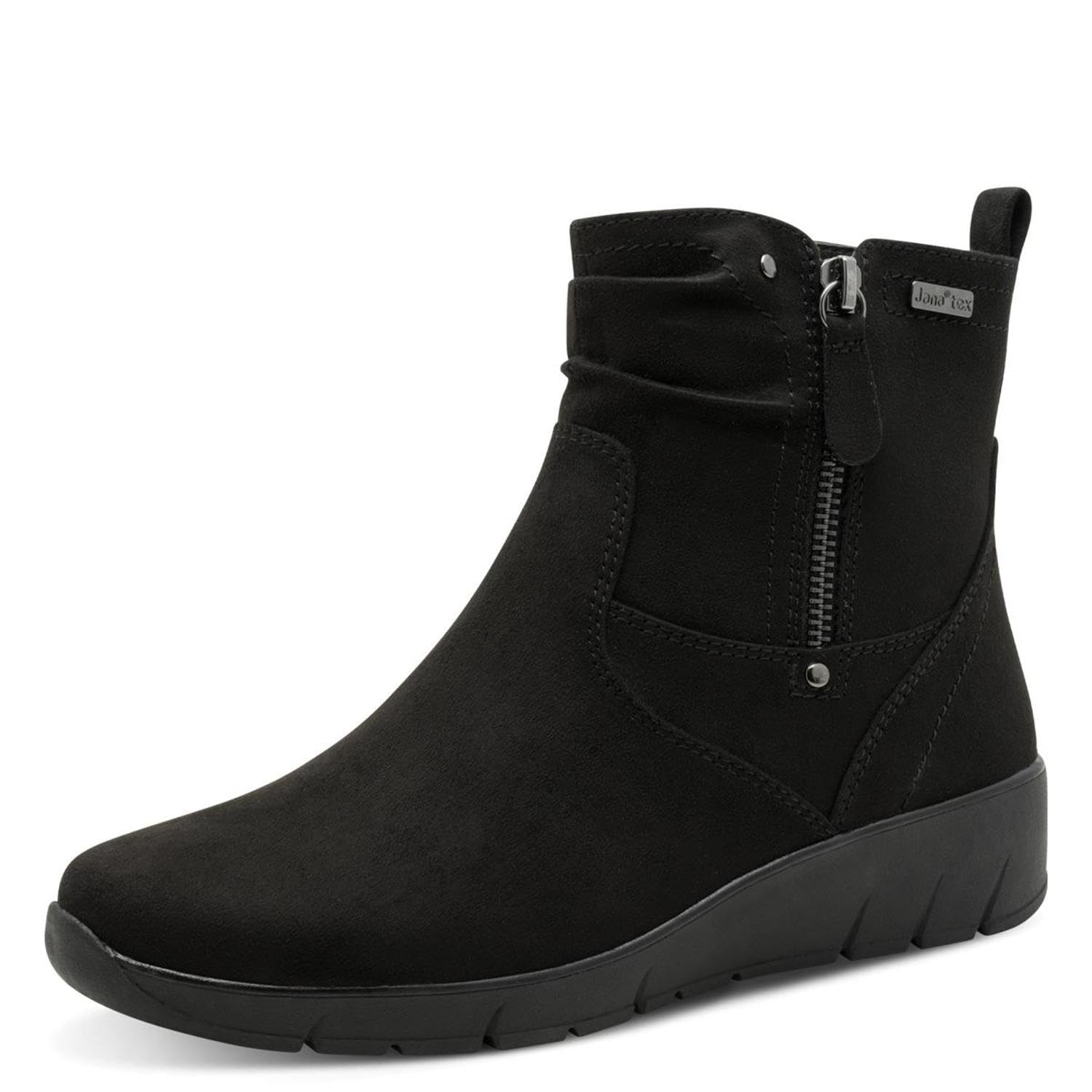 Jana Women’s Ankle Boots with Zip Vegan, Black Uni, 7,5 UK