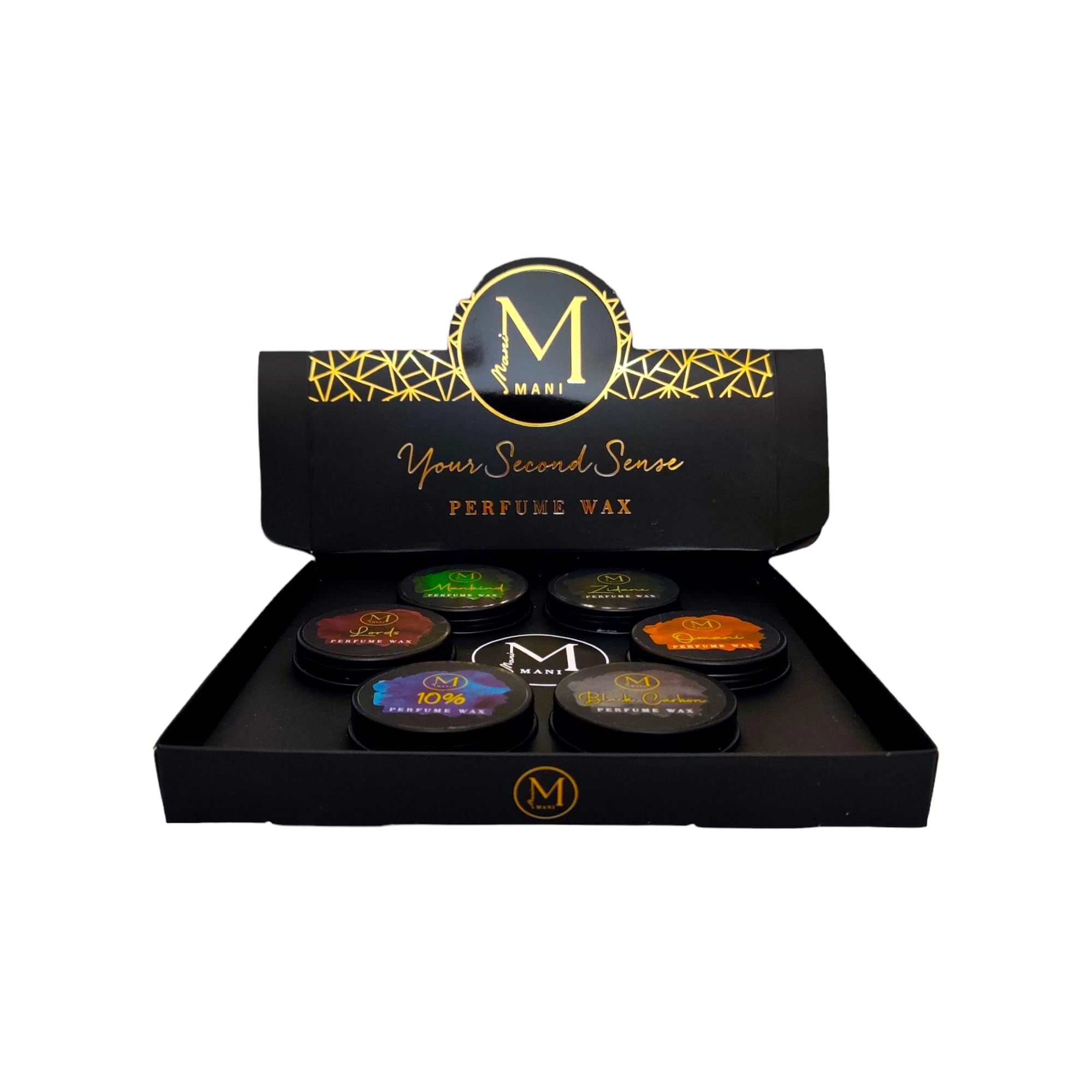 Mani Solid Perfume or Perfume Wax Set for Men pack of 6 Halal and Long Lasting fragrances
