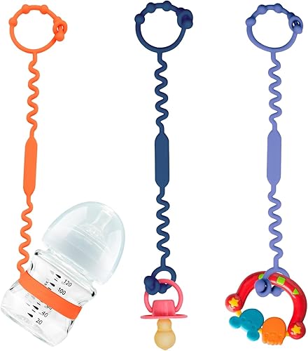 Miniatura 13 de Correas de juguete para bebé, correas de juguete de silicona para cochecito, correas de seguridad de juguete para juguete, correas para taza con