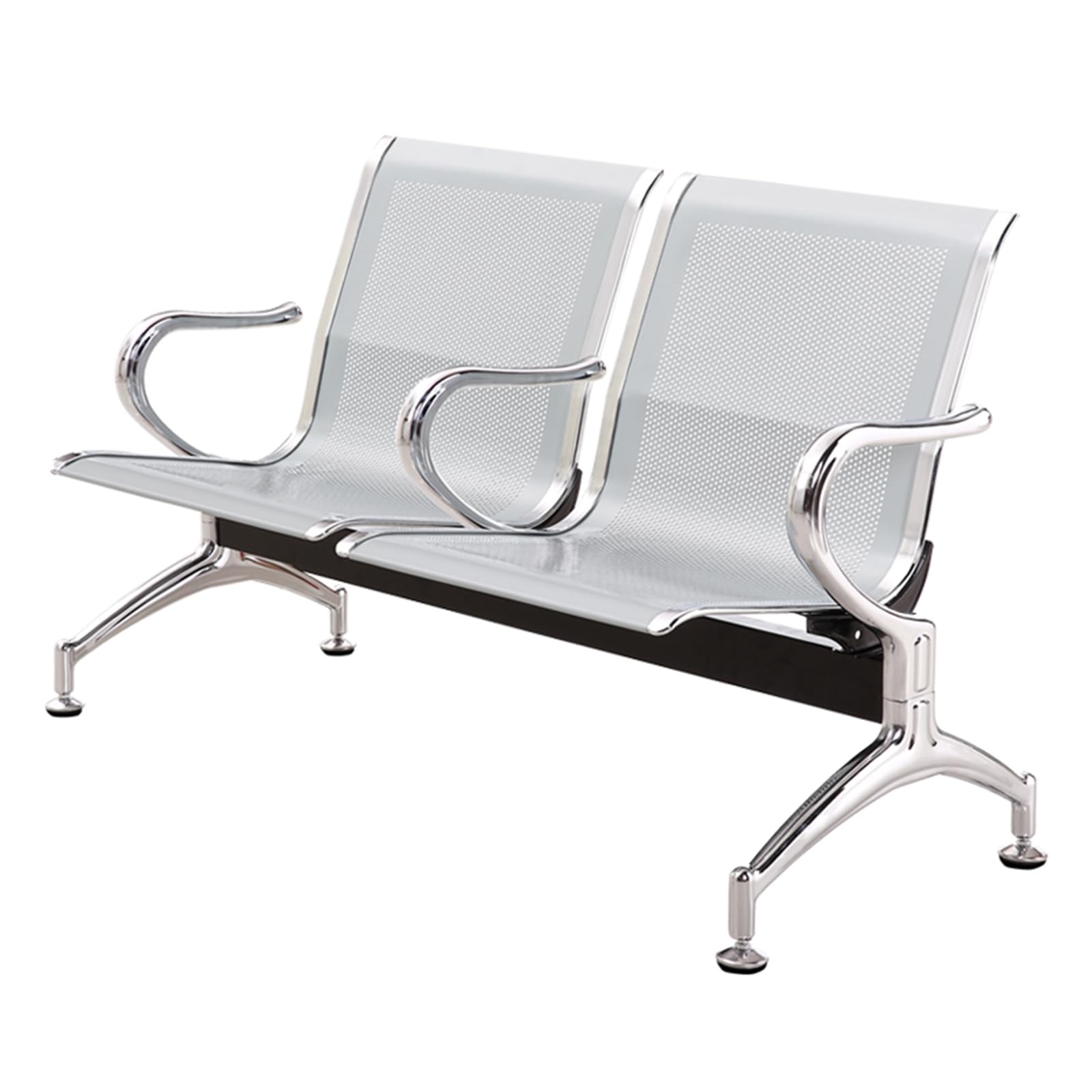 ASerZenith Comfortable 2-Seat Waiting Room Bench With Armrests And Backrest - Ideal For Offices, Airports, And Reception Areas - Lounge Seating Solution,2 Seat