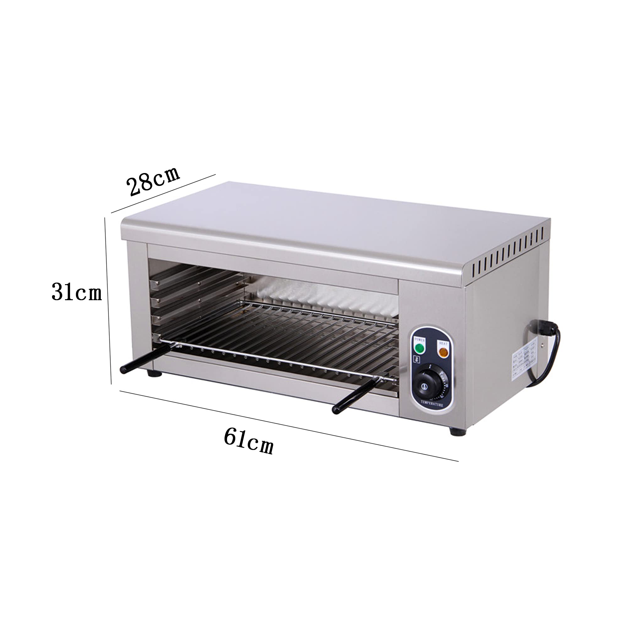 Forno con convezione Commerciale 2000 W, Forno di Cottura elettrica Professionale a Strato Singolo, 50~300 °, Forno tostapane con convezione elettrica