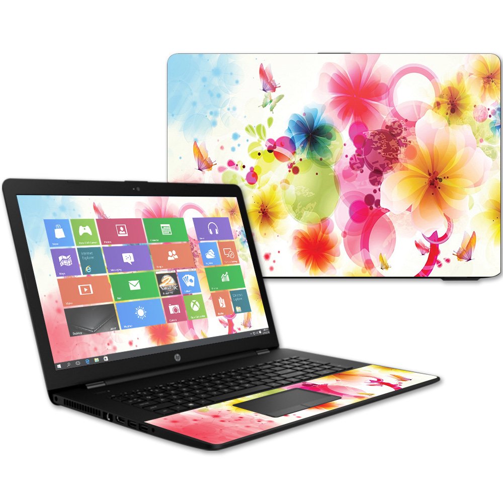 MightySkins Skin Compatible with HP 17t Laptop 17.3" (2017) - Pollinate | Protective, Durable, and Unique Vinyl Decal wrap Cover | Easy to Apply,