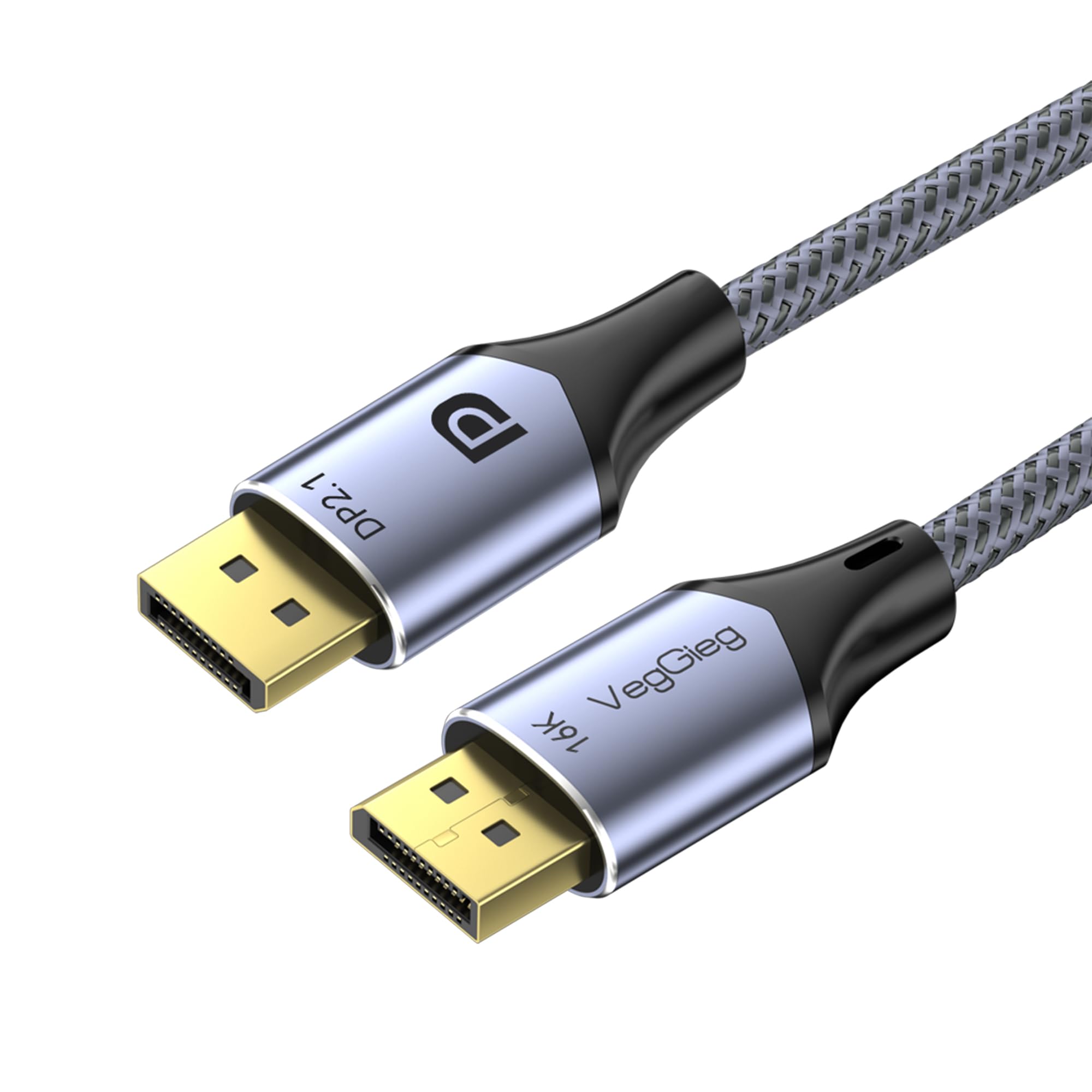 Displayport 16K 60Hz 8K 240Hz 4K 240Hz 80 Gbps HDR ARC Örgülü DP 2.1 Kablo 2 Metre